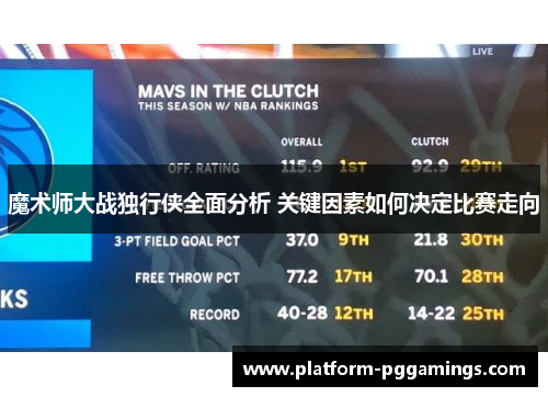 魔术师大战独行侠全面分析 关键因素如何决定比赛走向